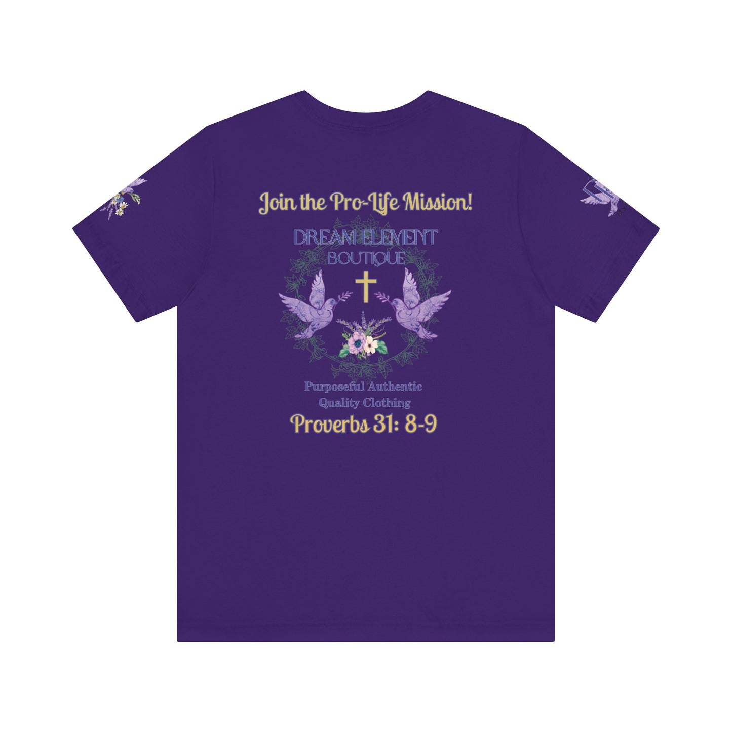Be A Part of The Change, Pro-Life Mission Dream Element Logo Premium Bella Canvas Tee