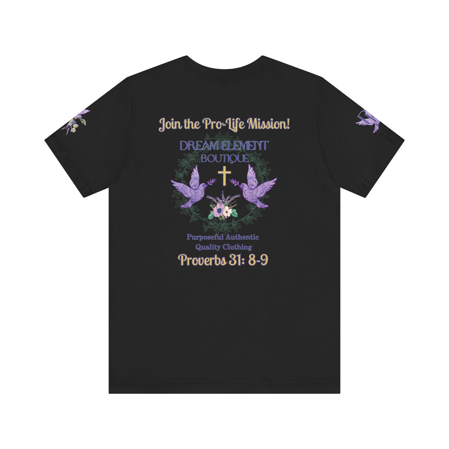 Be A Part of The Change, Pro-Life Mission Dream Element Logo Premium Bella Canvas Tee