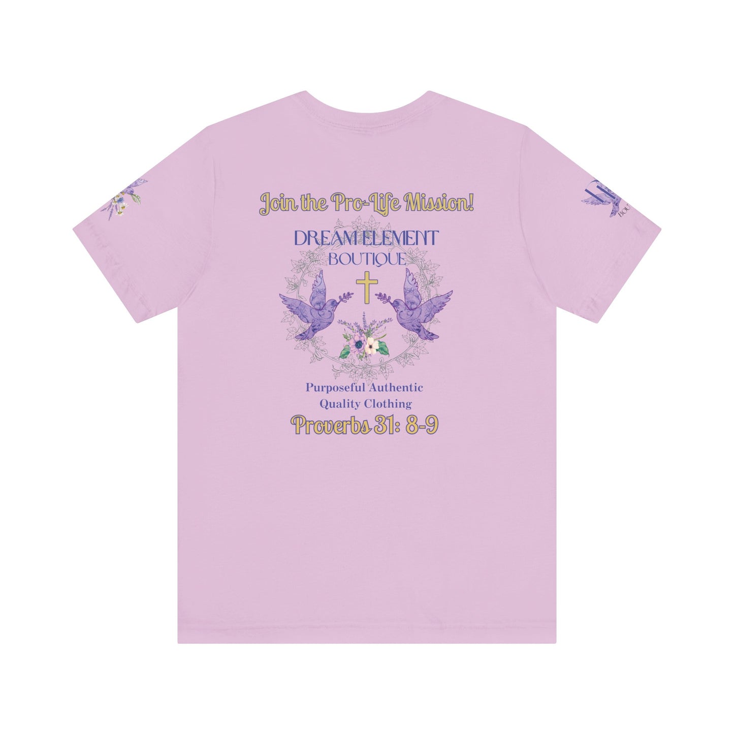 Be A Part of The Change, Pro-Life Mission Dream Element Logo Premium Bella Canvas Tee