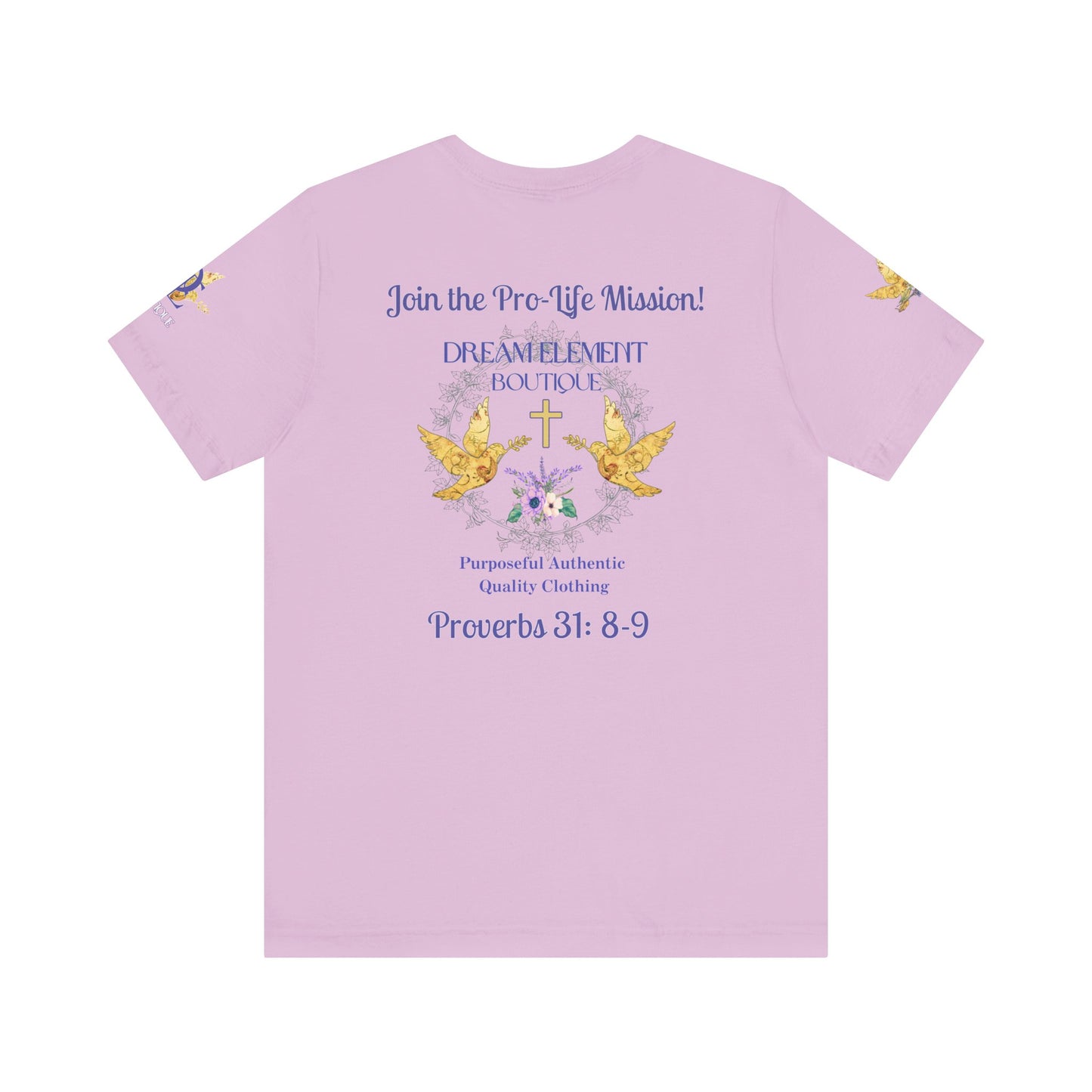 Be A Part of The Change, Pro Life Mission Dream Element Logo Premium Bella Canvas Tee
