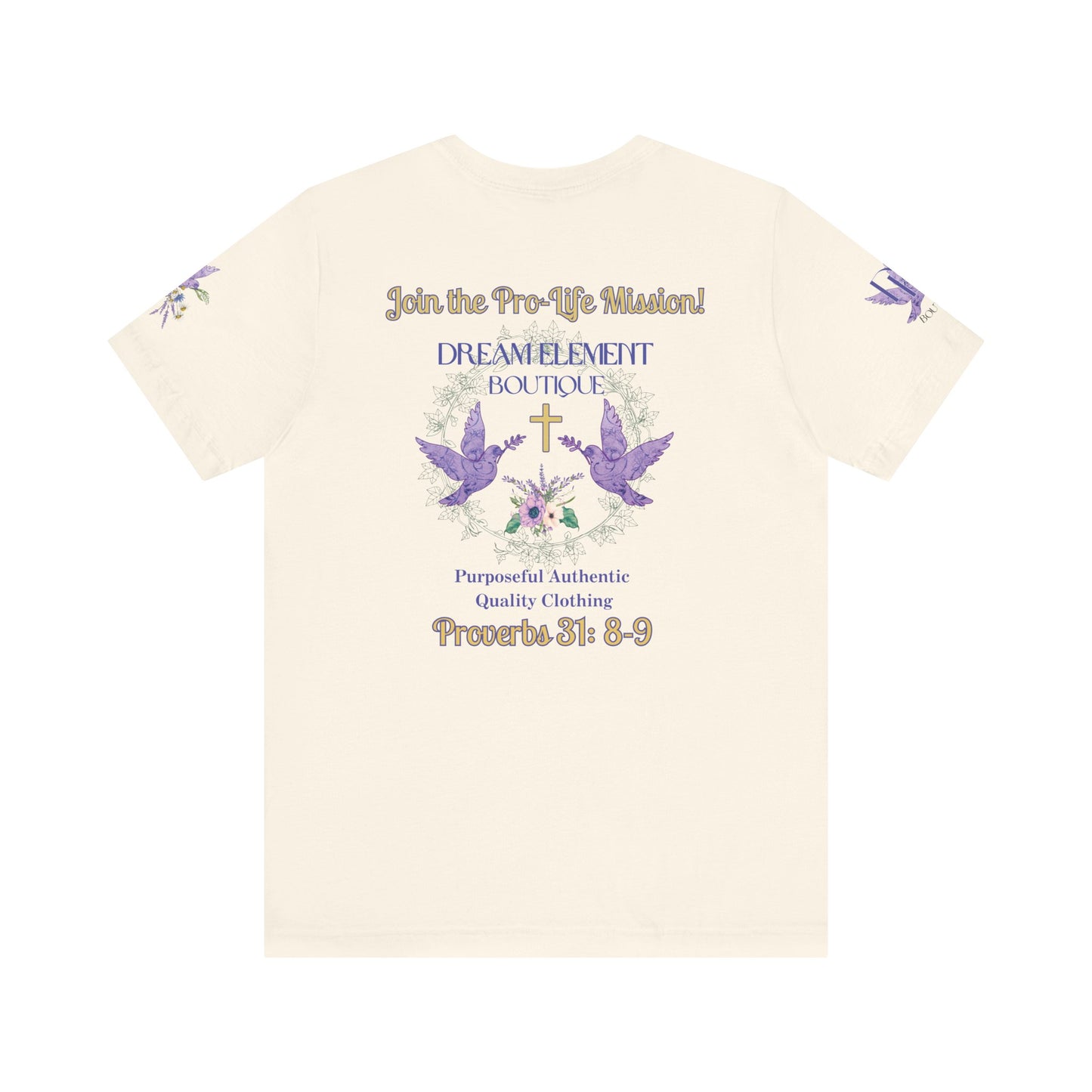 Be A Part of The Change, Pro-Life Mission Dream Element Logo Premium Bella Canvas Tee