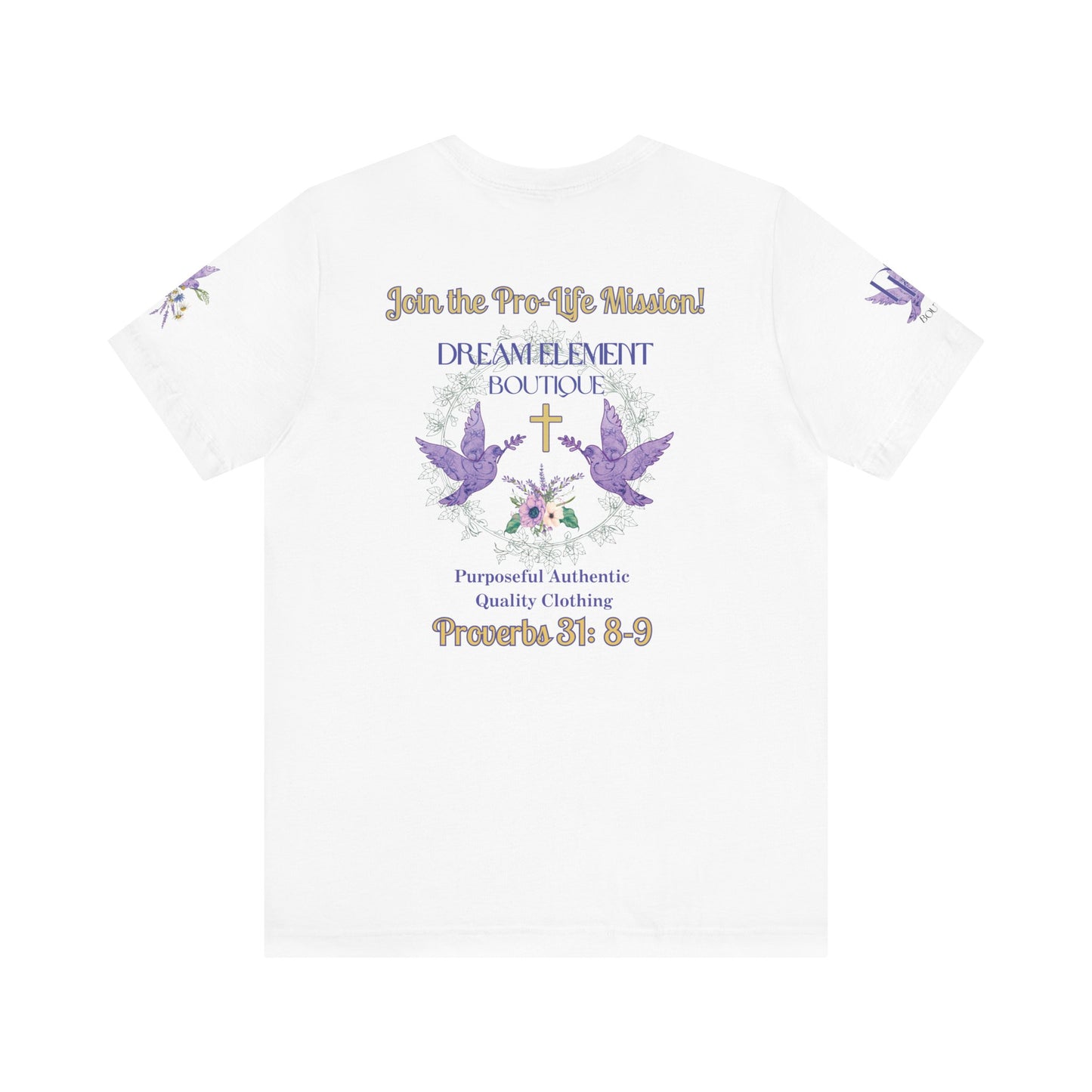 Be A Part of The Change, Pro-Life Mission Dream Element Logo Premium Bella Canvas Tee