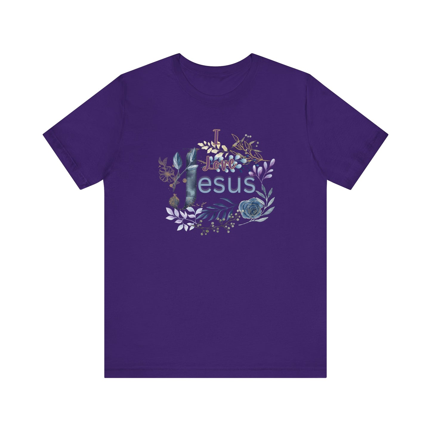 I Love Jesus Floral Tee