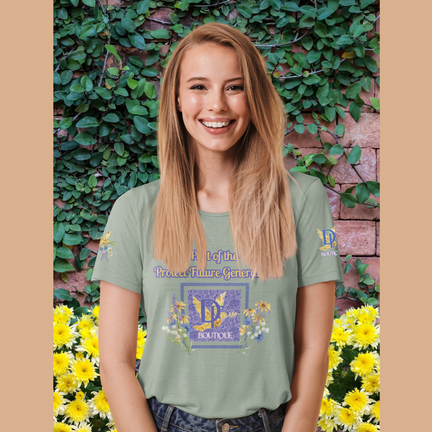 Be A Part of The Change, Pro Life Mission Dream Element Logo Premium Bella Canvas Tee