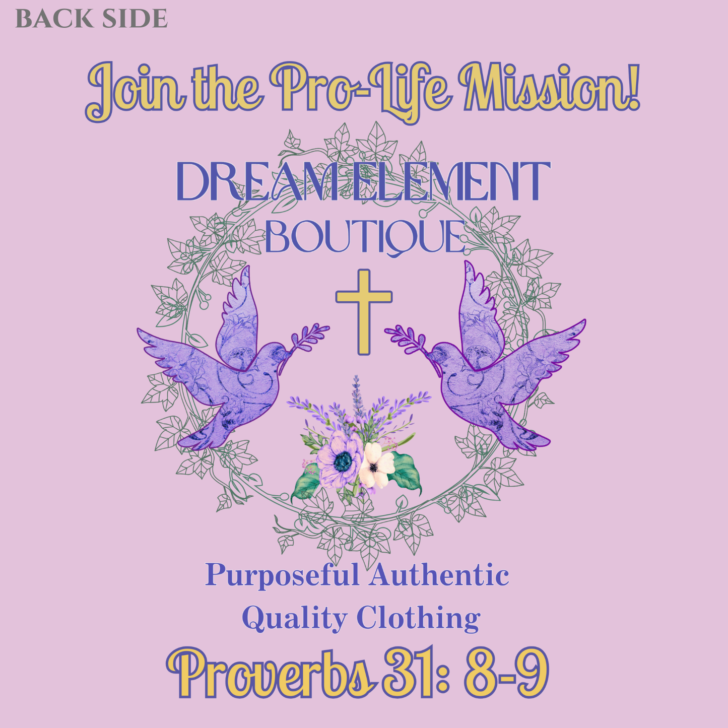 Be A Part of The Change, Pro-Life Mission Dream Element Logo Premium Bella Canvas Tee