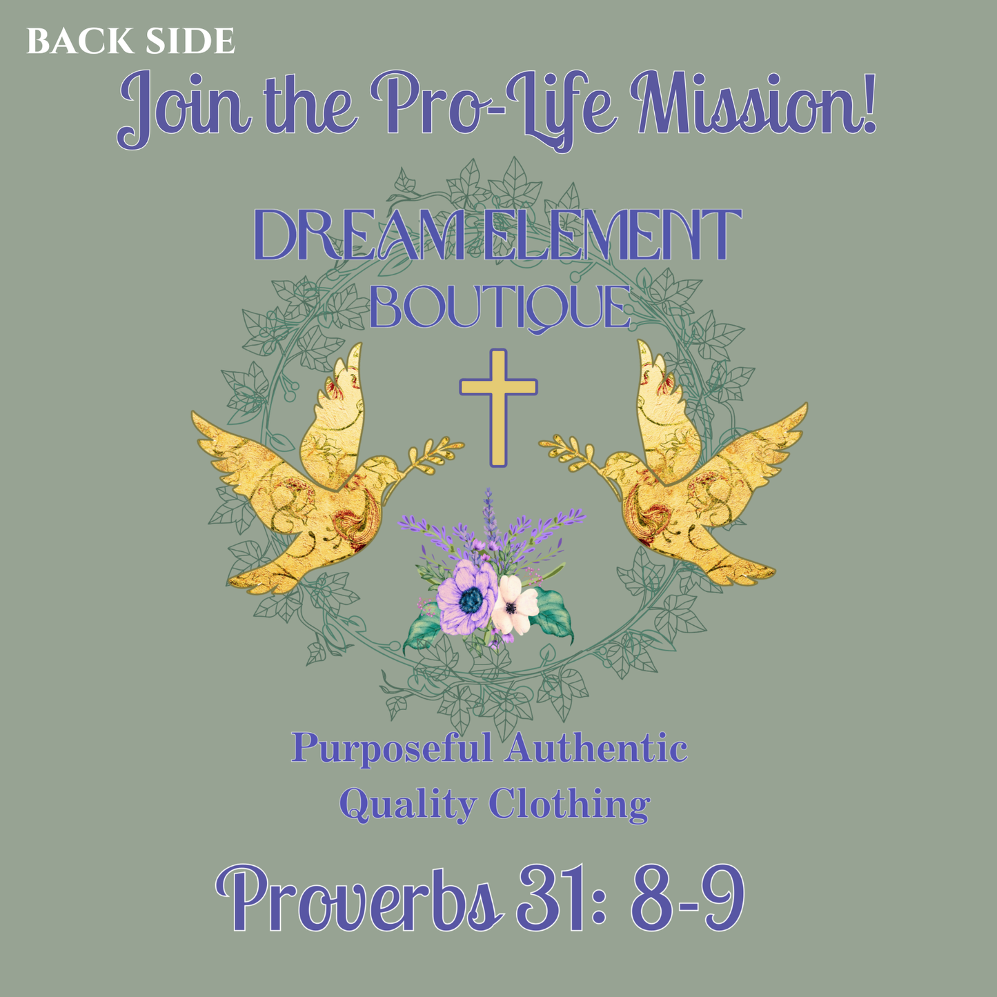 Be A Part of The Change, Pro Life Mission Dream Element Logo Premium Bella Canvas Tee