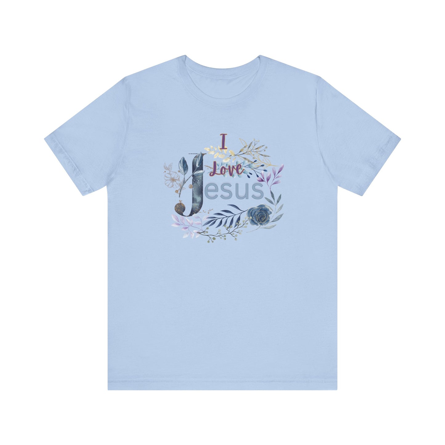 I Love Jesus Floral Tee