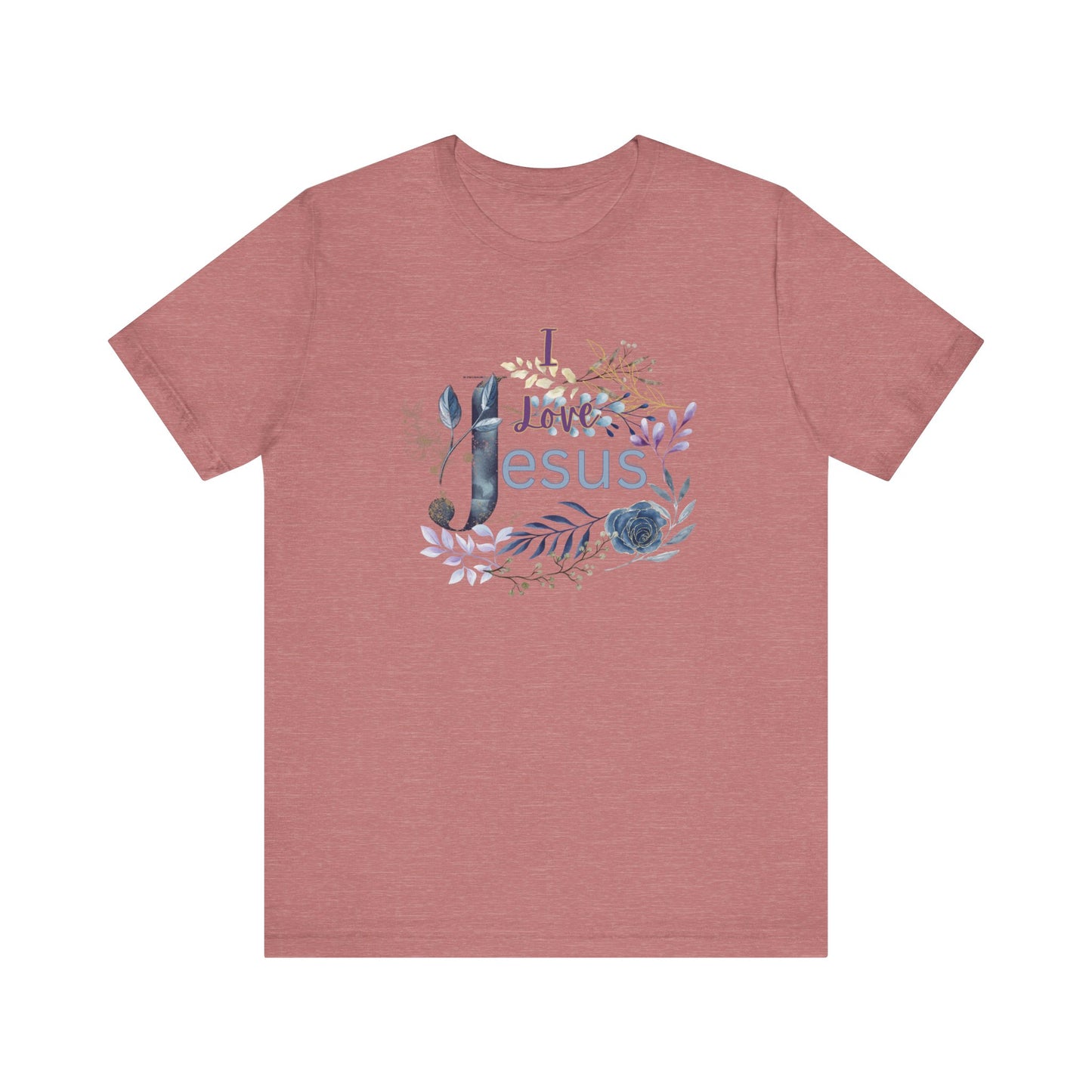 I Love Jesus Floral Tee