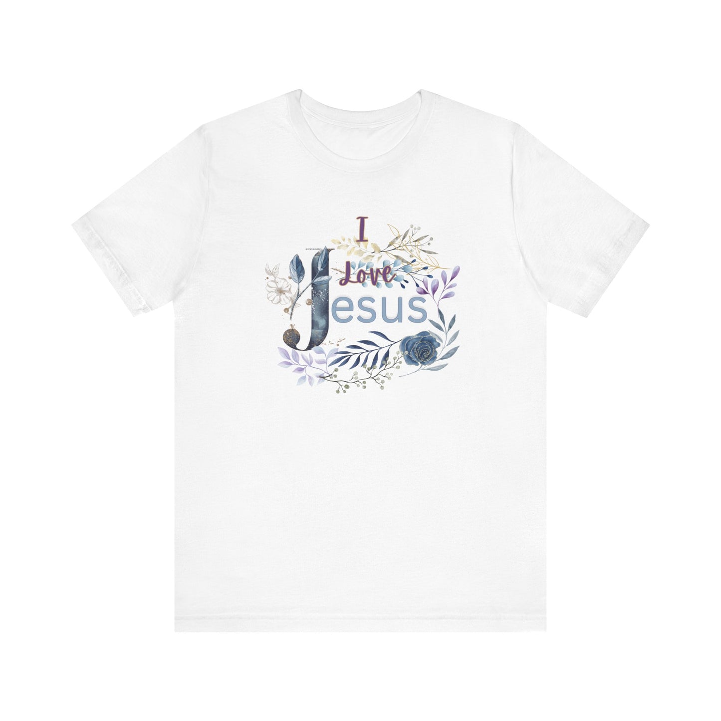 I Love Jesus Floral Tee